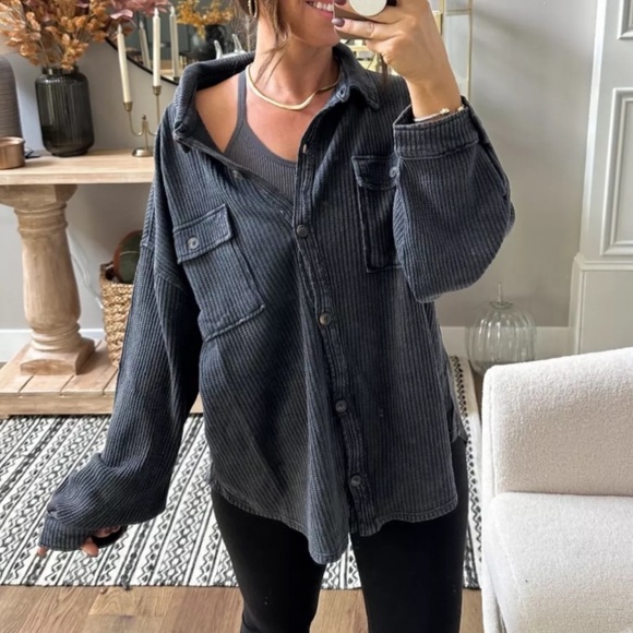 Aerie Anytime Fave Waffle Shirt - Picture 2 of 8